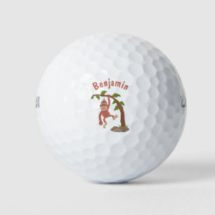 Balles De Golf Caricature de bébé orangoutan joyeux