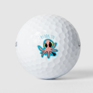 Balles De Golf Caricature de poulpe de bébé mignonne et cheeky
