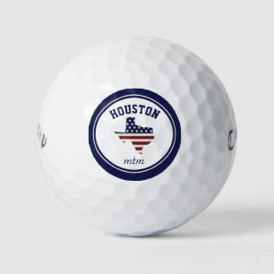 Balles De Golf Carte du Texas   Drapeau Patriotique USA   Votre v