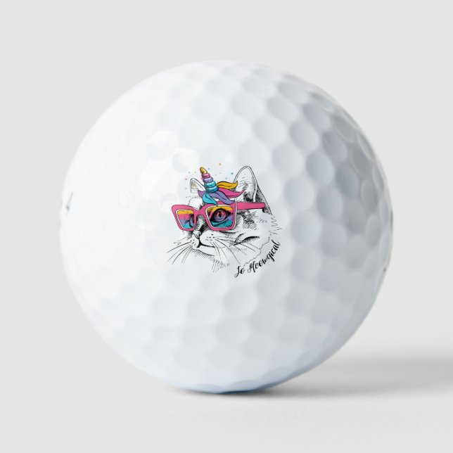 Balles De Golf Caticorn | So Meowgical (Devant)