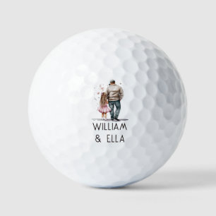 Balles De Golf Caution père et fille noire (13)