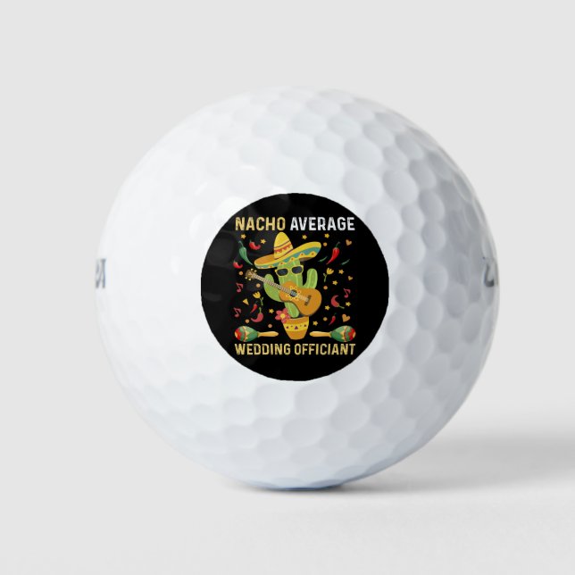 Balles De Golf Célébrant de mariage moyen Nacho Fête mexicaine (Devant)