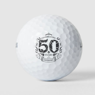 Balles De Golf Célébrer 50 ans d'être génial
