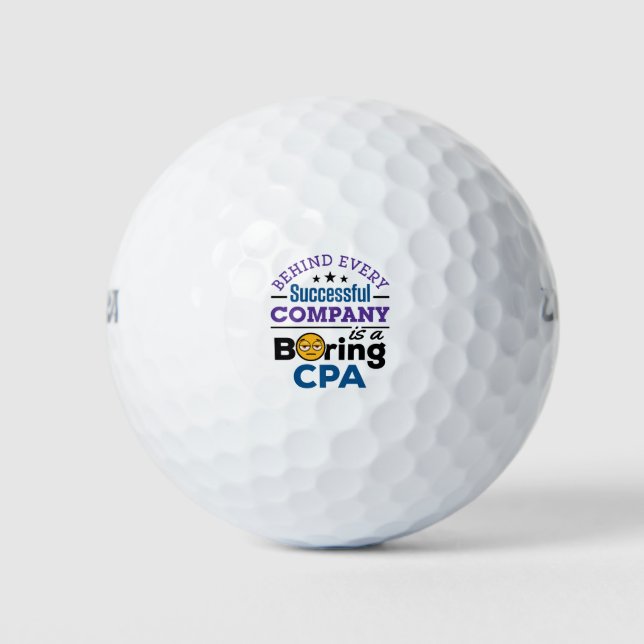 Balles De Golf Certification CPA Comptable Public Boring CPA (Devant)
