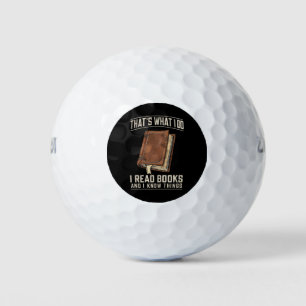 Balles De Golf C'est ce que je fais Je lis des livres et je sais 