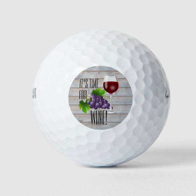 Balles De Golf C'est l'heure ou le vin ! (Devant)