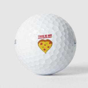 Balles De Golf C'Est Ma Pizza Qui Fait Coeur De Chemise