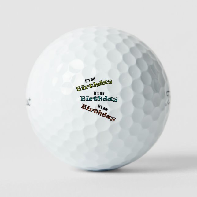 Balles De Golf C'est mon anniversaire (Recto)