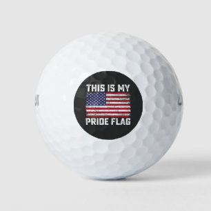 Balles De Golf C'Est Mon Drapeau De Fierté USA