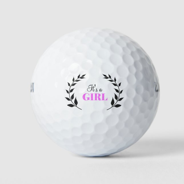 Balles De Golf C'est un cadeau pour bébé rose fille (Devant)