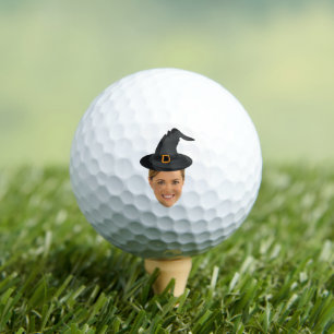 Balles De Golf Chapeau de sorcière drôle d'Halloween personnalisé