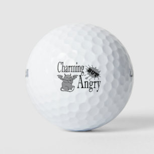 Balles De Golf Charming mais en colère petit chat diable drôle ci