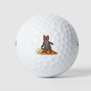 Balles De Golf Chat de snowboard sur Pizza