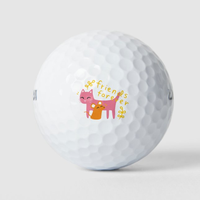 Balles De Golf Chat et souris meilleur ami (Devant)