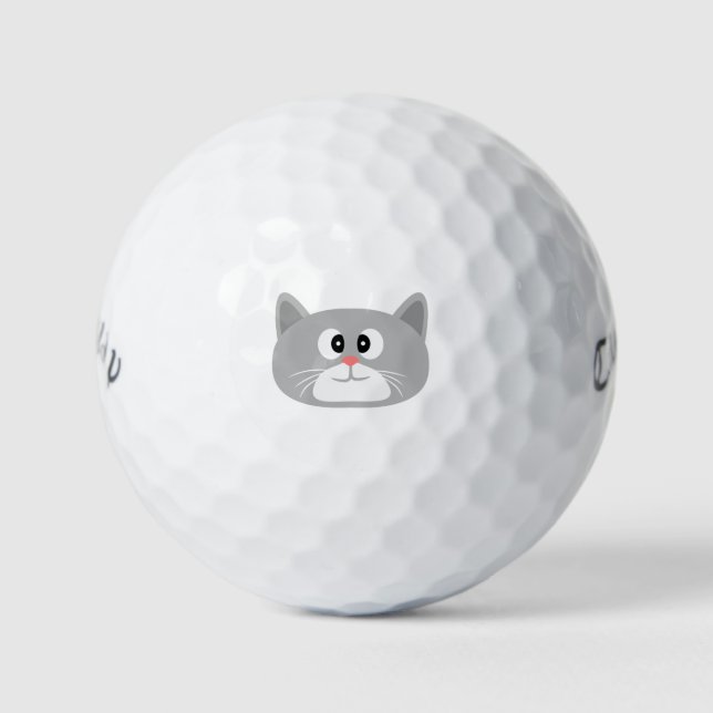 Balles De Golf Chat gris (Devant)