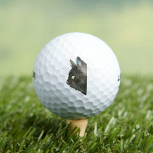 Balles De Golf Chat noir Amoureux des animaux Kitty Kitten Animal