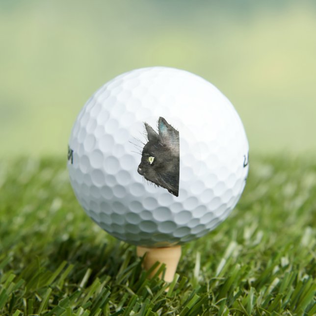 Balles De Golf Chat noir Amoureux des animaux Kitty Kitten Animal (T-shirt Insitu)
