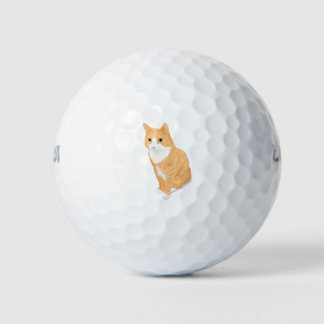 Balles De Golf Chat Tabby Orange