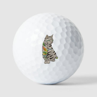 Balles De Golf Chat tatoué