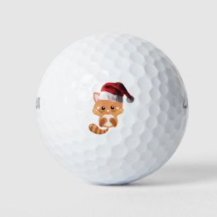 Balles De Golf chaton à tabby orange de Noël