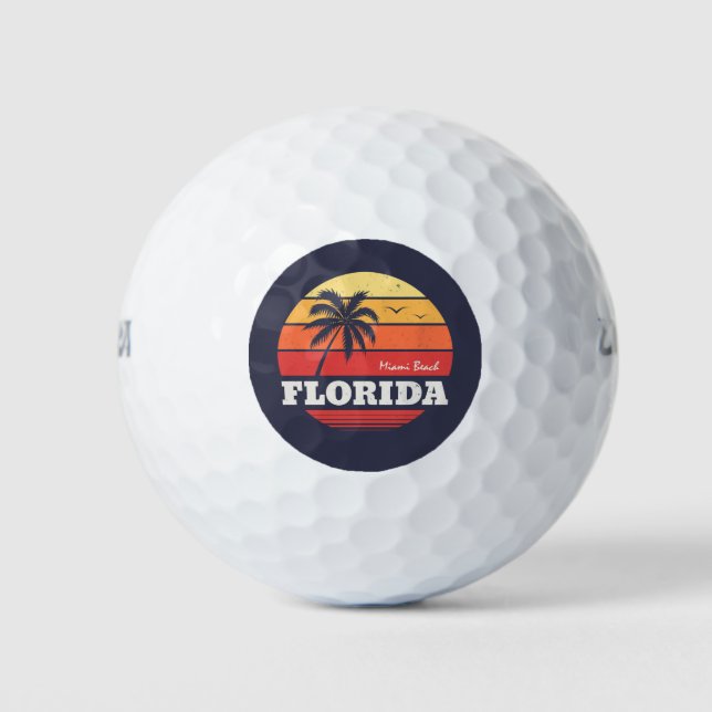 Balles De Golf chemise miami beach florida (Devant)