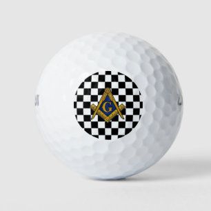 Balles De Golf Chèques maçonniques Freemasons Carré et Compass