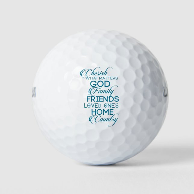 Balles De Golf Chercher ce qui compte Turquoise (Devant)