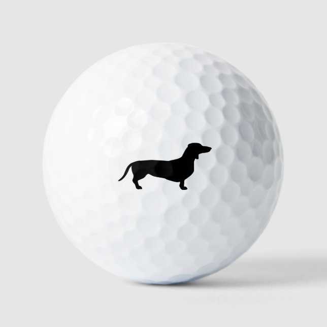 Balles De Golf Cheveux courts Dachshund - Silhouette 1 (Recto)