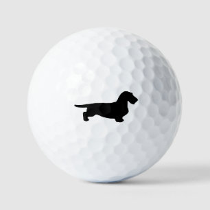 Balles De Golf Cheveux ronds Dachshund - Silhouette 1