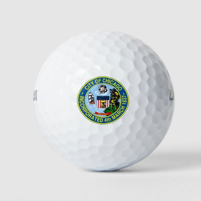 Balles De Golf Chicago Illinois (Devant)