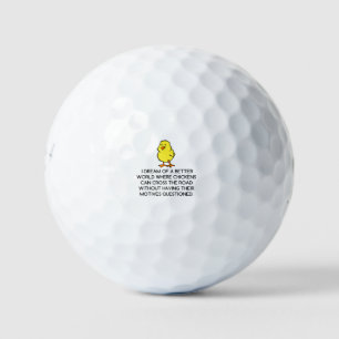 BALLES DE GOLF CHICKEN MOTIVES