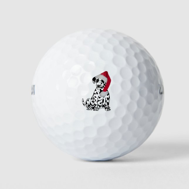 Balles De Golf Chien dalmate de Noël (Devant)