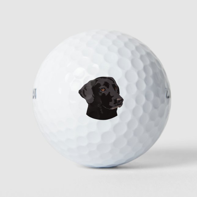 Balles De Golf Chien de Black Lab (Devant)