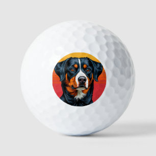 Balles De Golf Chien de montagne bernois contre les couleurs chau