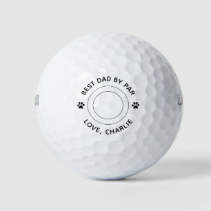 Balles De Golf Chien Empreinte de patte Photo Texte Golf Pun Best