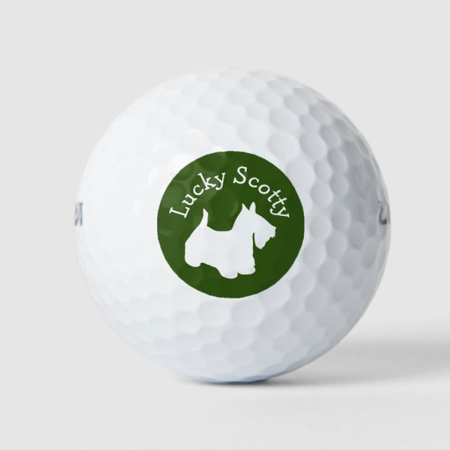 Balles De Golf Chien Scottie Terrier drôle Scotty (Devant)