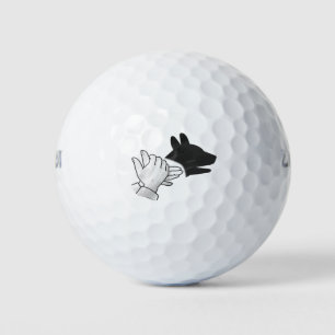 Balles De Golf Chien Silhouette main