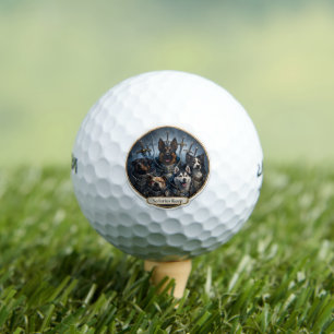 Balles De Golf Chiens de guerrier épique armure médiévale golf pe