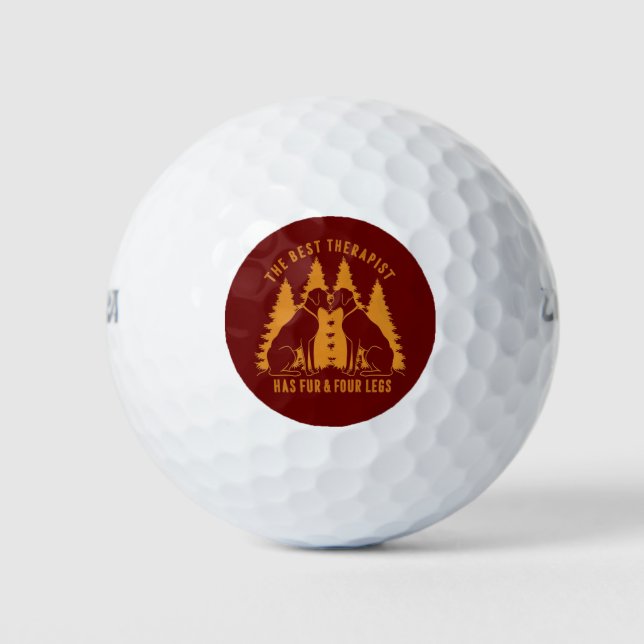 Balles De Golf Chiens de pin : Serene Canine Bond (Devant)