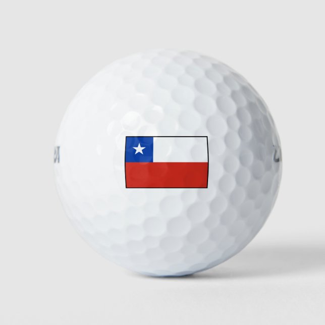 Balles De Golf Chili - Drapeau national - Actuel (Devant)
