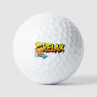 Balles De Golf Chill Bart Relax Graffiti Tee de Style Urbain