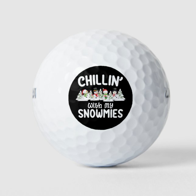 Balles De Golf Chillat avec mes neiges Snowman Noël (Devant)