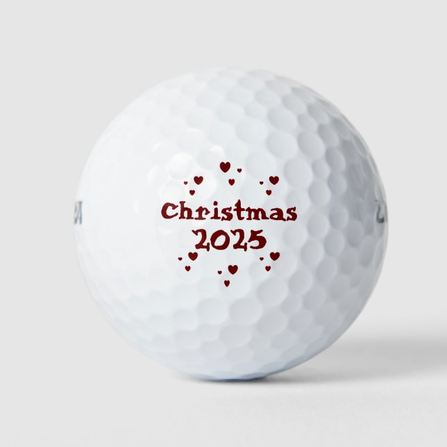 Balles De Golf Christmas 2025 golf balls by dalDesignNZ (Devant)
