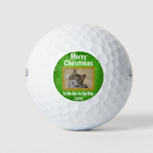 Balles De Golf Christmas Best Chat Papa Ever Photo pour animaux