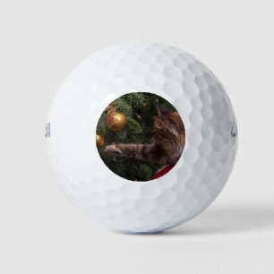 Balles De Golf Christmas Cat