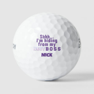 Balles De Golf Chut drôle Je me cache de mon meilleur patron