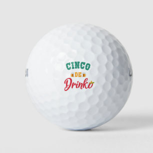 Balles De Golf Cinco De Drinko Funny Cinco De Mayo Citation Cadea