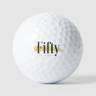 BALLES DE GOLF CINQUANTE ET OR