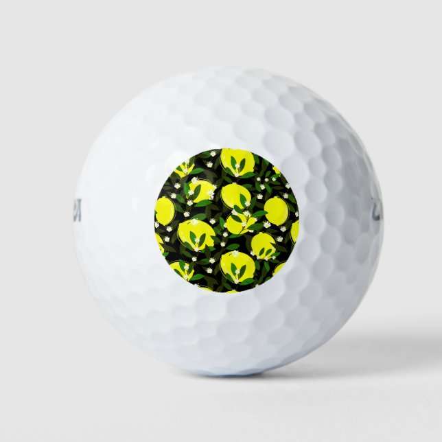 Balles De Golf citrons noirs (Devant)