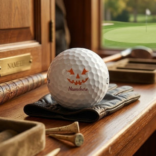 Balles De Golf Citrouille personnalisée Jack O Lantern Halloween
